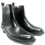 کفش چرم طبیعی مردانه رنگ مشکی طرح چرم کروکودیل (وارداتی) کد مدل 626 - Image 4