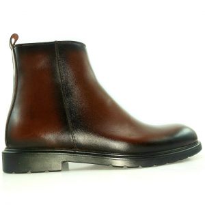 کفش چرم طبیعی مردانه رنگ قهوه ای (سایه دار) مدل ۶۴۸