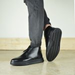 کفش چرم طبیعی مردانه و زنانه رنگ مشکی نوع چرم رویه ناپا طبیعی گاوی مدل ۶۵۲ - Image 3
