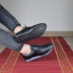 کفش اسپرت چرم طبیعی، رنگ مشکی و طوسی، نوع چرم رویه ناپا طبیعی گاوی کد مدل ۵۰۵ - Image 3
