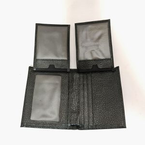 کیف پول جیبی مردانه کرمانی مدل چرم طبیعی دستدوز کد 1150-220 با رنگ قهوه ای و مشکی