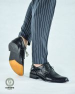 کفش کلاسیک مردانه کرمانی مدل تمام چرم طبیعی دست دوز کد 365 کروکو - Image 3