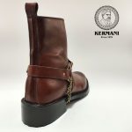 نیم بوت کلاسیک مردانه کرمانی مدل چرم طبیعی دستدوز کد 653 هارنس دار