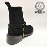 نیم بوت کلاسیک مردانه کرمانی مدل جیر طبیعی دستدوز کد 653 هارنس دار