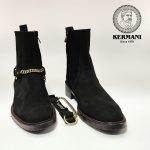 نیم بوت کلاسیک مردانه کرمانی مدل جیر طبیعی دستدوز کد 653 هارنس دار
