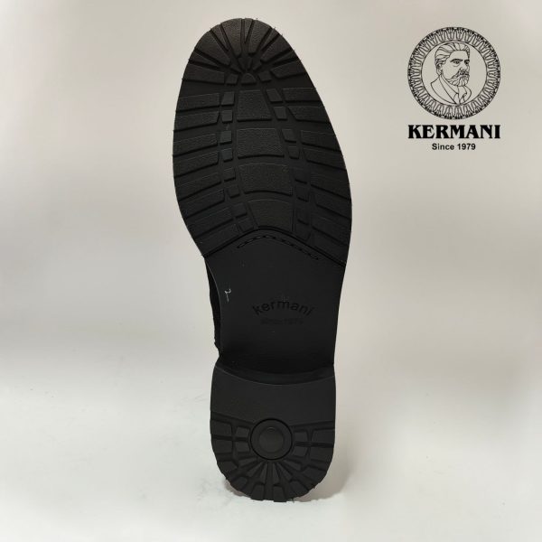 نیم بوت کلاسیک مردانه کرمانی مدل جیر طبیعی دستدوز کد 653 هارنس دار