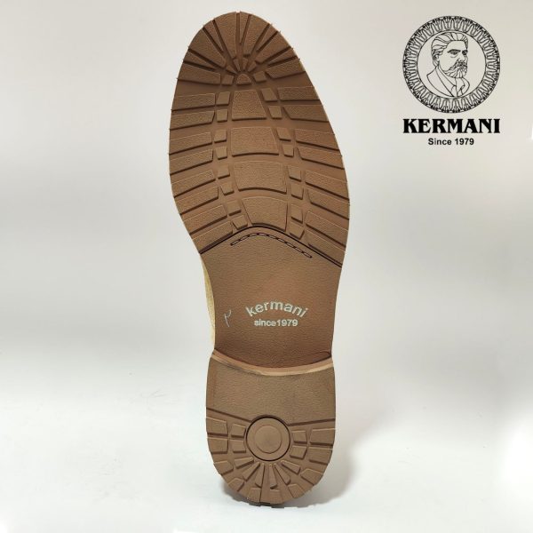 نیم بوت کلاسیک مردانه کرمانی مدل جیر طبیعی دستدوز کد 653 هارنس دار