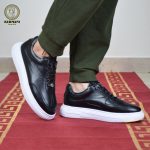 کفش اسپرت مردانه کرمانی مدل چرم طبیعی دستدوز کد 518 ونس