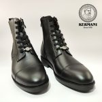 نیم بوت مردانه کرمانی مدل چرم طبیعی دستدوز کد 655 زیپی‌بندی