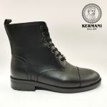 نیم بوت مردانه کرمانی مدل چرم طبیعی دستدوز کد 655 زیپی‌بندی