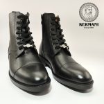 نیم بوت مردانه کرمانی مدل چرم طبیعی دستدوز کد 655 زیپی‌بندی