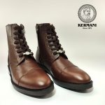 نیم بوت مردانه کرمانی مدل چرم طبیعی دستدوز کد 655 زیپی‌بندی