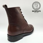 نیم بوت مردانه کرمانی مدل چرم طبیعی دستدوز کد 655 زیپی‌بندی