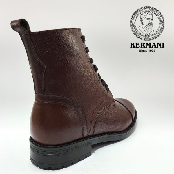 نیم بوت مردانه کرمانی مدل چرم طبیعی دستدوز کد 655 زیپی‌بندی