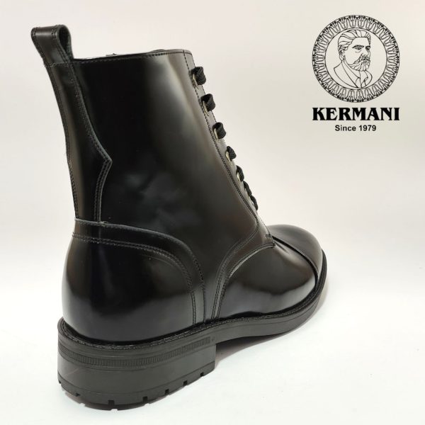 نیم بوت مردانه کرمانی مدل چرم طبیعی دستدوز کد 655 زیپی‌بندی