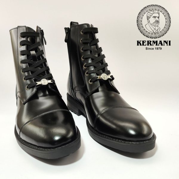 نیم بوت مردانه کرمانی مدل چرم طبیعی دستدوز کد 655 زیپی‌بندی
