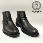 نیم‌بوت کلاسیک مردانه چرم کرمانی مدل ۶۵۶ چرم طبیعی دستدوز مشکی